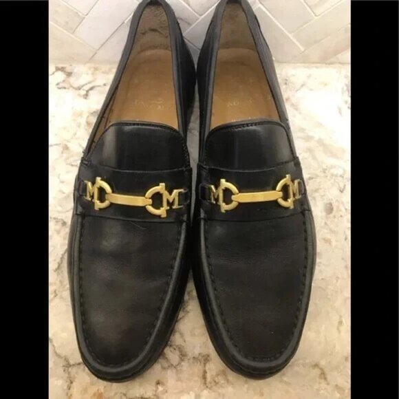 Bruno Magli Kurt horse but black loafers size 9